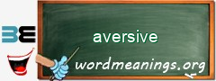 WordMeaning blackboard for aversive